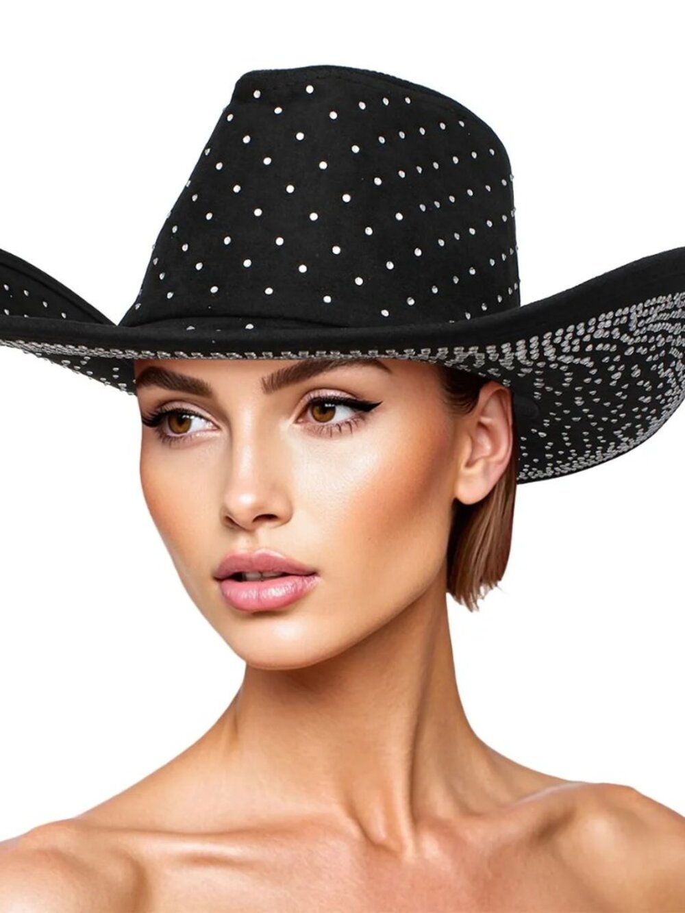 Midnight Rodeo: The Rhinestone Rebel Cowgirl Hat
